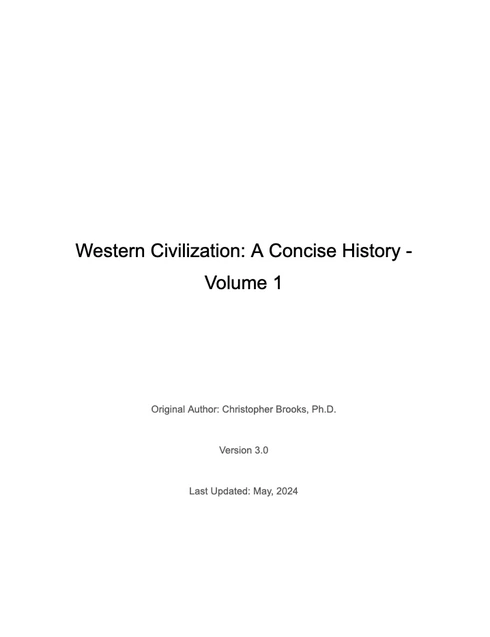 Western Civilization: A Concise History Volume 1 cover image Read more about Western Civilization: A Concise History Volume 1