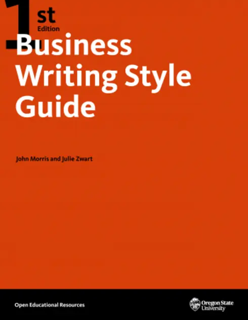 Business Writing Style Guide cover image Read more about Business Writing Style Guide