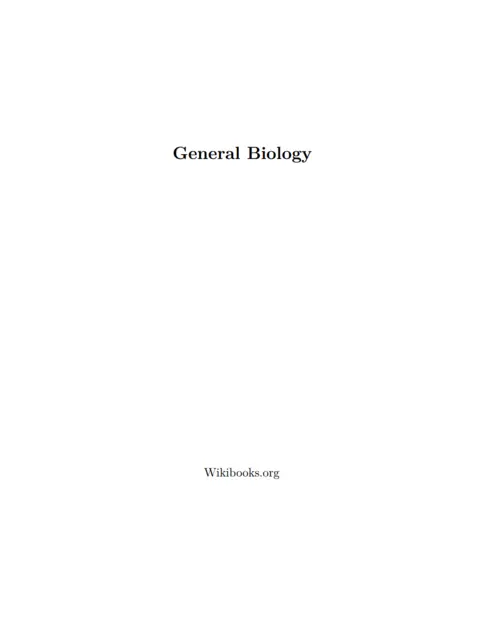 General Biology cover image Read more about General Biology