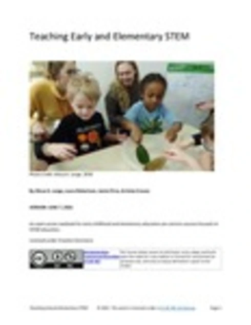 Teaching Early and Elementary STEM cover image Read more about Teaching Early and Elementary STEM