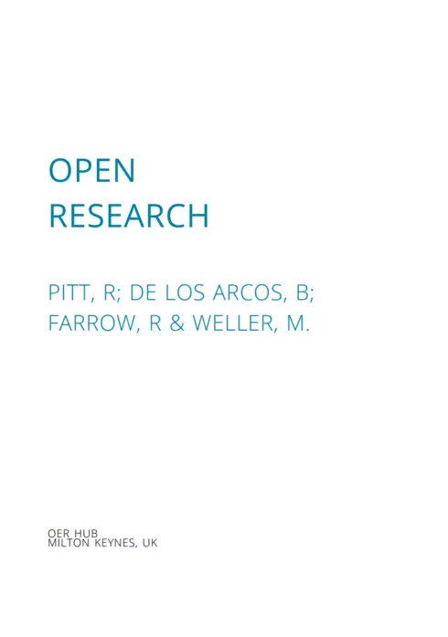 Open Research cover image Read more about Open Research