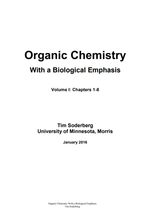 Organic Chemistry with a Biological Emphasis Volume I cover image Read more about Organic Chemistry with a Biological Emphasis Volume I