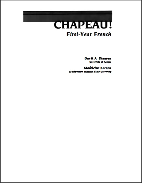 Chapeau! First-Year French cover image Read more about Chapeau! First-Year French