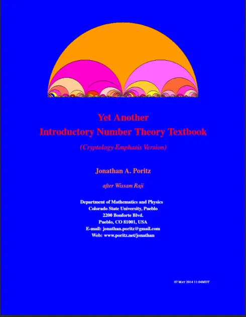 Yet Another Introductory Number Theory Textbook (Cryptology Emphasis Version) cover image Read more about Yet Another Introductory Number Theory Textbook (Cryptology Emphasis Version)