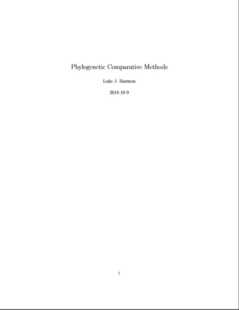 Phylogenetic Comparative Methods cover image Read more about Phylogenetic Comparative Methods